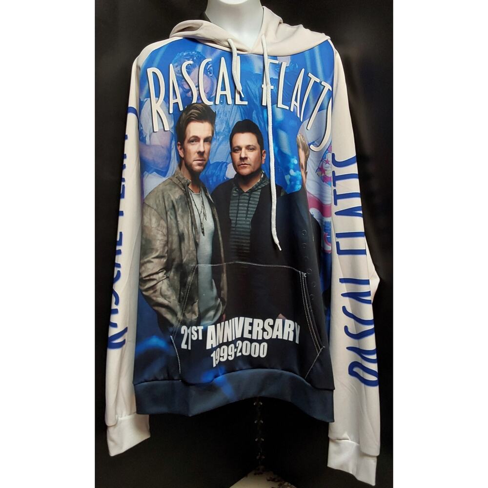 Rascal Flats 1999 - 2020 Anniversary Hoodie Sweat Shirt Size LG to XLg Rare